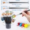 200 Pieces Acrylic Paint Brush Set, Nylon Hair Brushes for All Purpose Oil Watercolor Painting Artist Professional Kits, Black